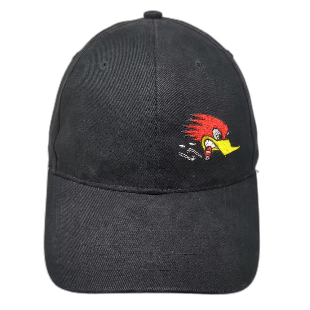 Kati Baseball Cap Black Red OS Mr Horsepower Embroidered Fitted Racing Bird Hat